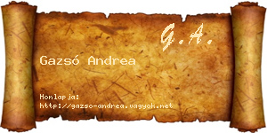 Gazsó Andrea névjegykártya