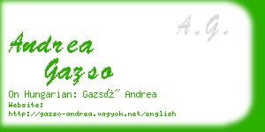 andrea gazso business card